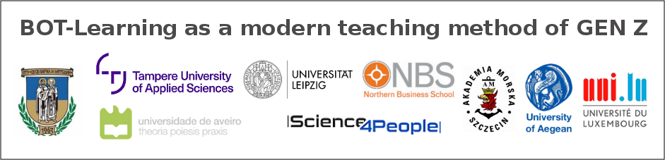Partners of the BOT-Learning as a modern teaching method of GEN Z project